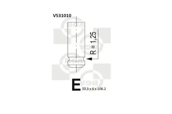 Einlassventil BGA V531010 Bild Einlassventil BGA V531010