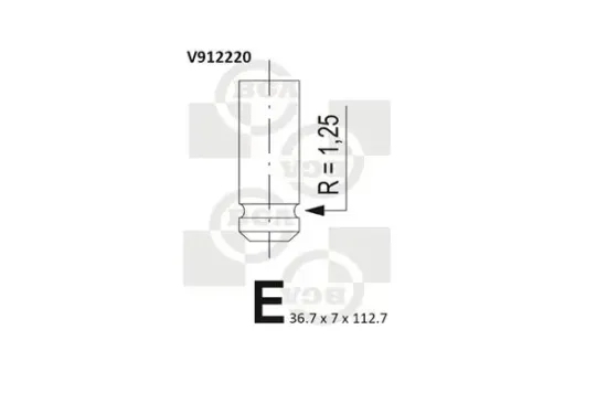 Einlassventil BGA V912220 Bild Einlassventil BGA V912220