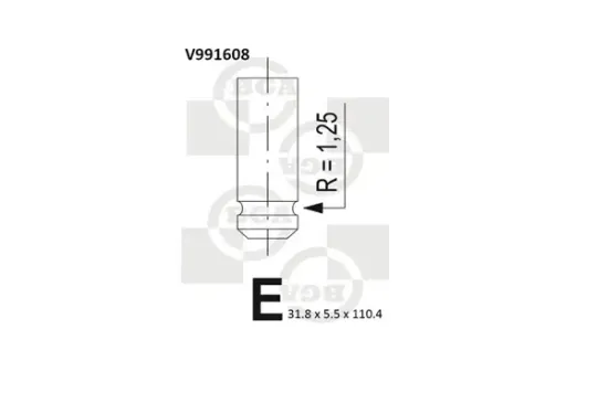 Auslassventil BGA V991608 Bild Auslassventil BGA V991608