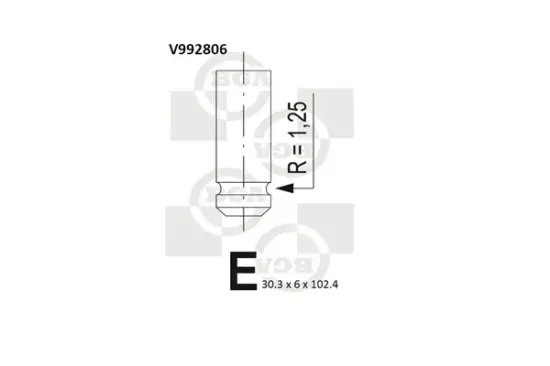 Einlassventil BGA V992806 Bild Einlassventil BGA V992806