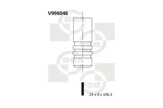 Auslassventil BGA V996046 Bild Auslassventil BGA V996046