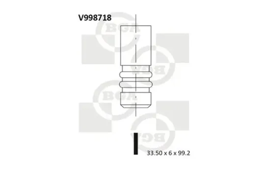 Einlassventil BGA V998718 Bild Einlassventil BGA V998718