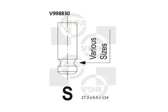 Auslassventil BGA V998830 Bild Auslassventil BGA V998830