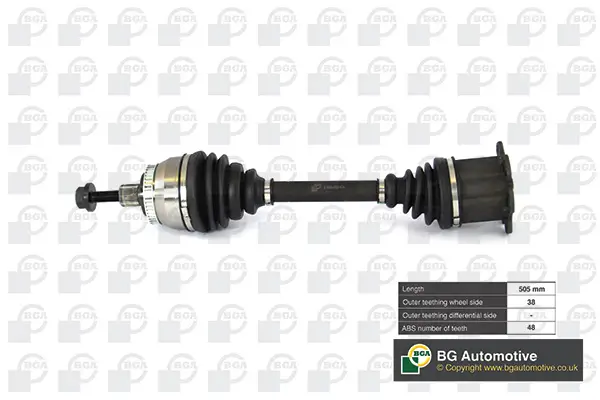 Antriebswelle Vorderachse links Vorderachse rechts BGA DS2305
