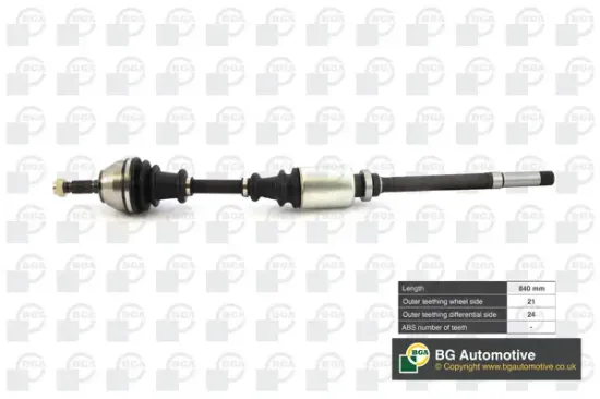 Antriebswelle Vorderachse rechts BGA DS6701R Bild Antriebswelle Vorderachse rechts BGA DS6701R