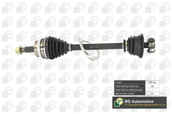 Antriebswelle Vorderachse links BGA DS9510LA Bild Antriebswelle Vorderachse links BGA DS9510LA