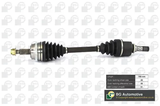 Antriebswelle Vorderachse links BGA DS9528L Bild Antriebswelle Vorderachse links BGA DS9528L