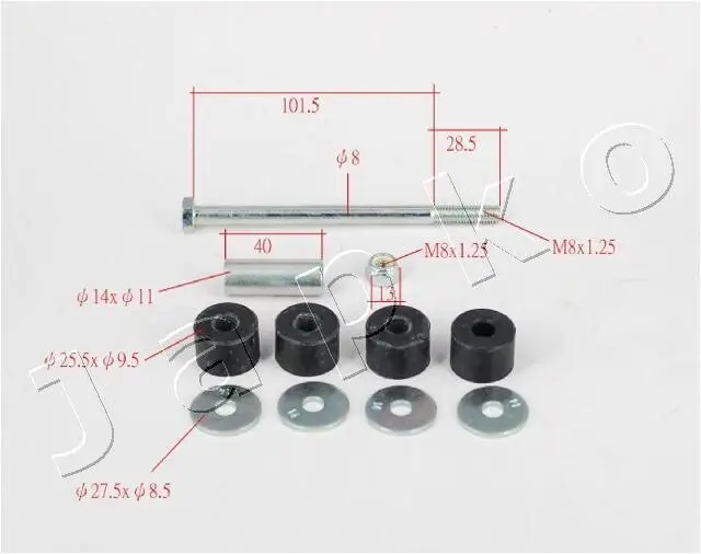 Stabilisator, Fahrwerk Hinterachse links Hinterachse rechts JAPKO 106347