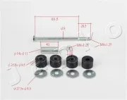 Stabilisator, Fahrwerk Hinterachse links Hinterachse rechts JAPKO 106347