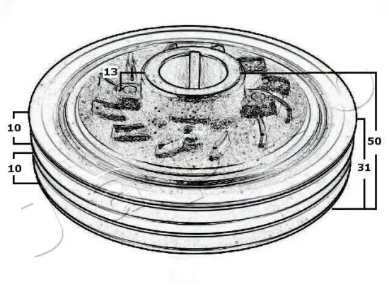 Riemenscheibe, Kurbelwelle JAPKO 122500 Bild Riemenscheibe, Kurbelwelle JAPKO 122500