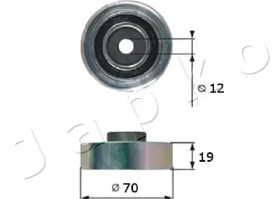 Umlenk-/Führungsrolle, Keilrippenriemen JAPKO 129815 Bild Umlenk-/Führungsrolle, Keilrippenriemen JAPKO 129815