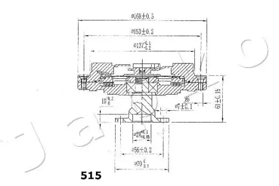 Kupplung, Kühlerlüfter JAPKO 36515 Bild Kupplung, Kühlerlüfter JAPKO 36515