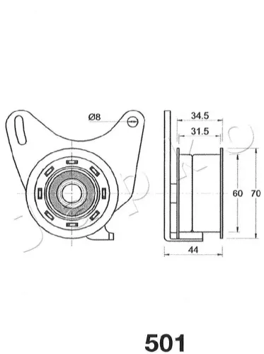 Riemenspanner, Zahnriemen JAPKO 45501 Bild Riemenspanner, Zahnriemen JAPKO 45501