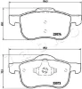 Bremsbelagsatz, Scheibenbremse Vorderachse JAPKO 500332 Bild Bremsbelagsatz, Scheibenbremse Vorderachse JAPKO 500332