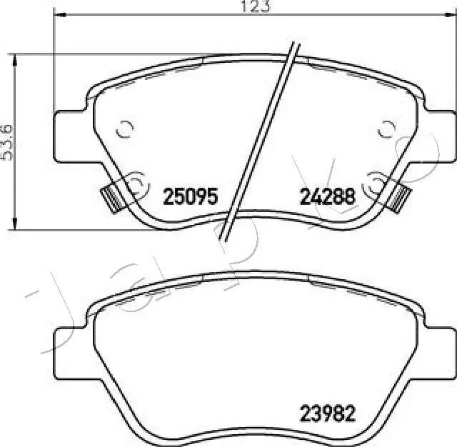 Bremsbelagsatz, Scheibenbremse JAPKO 500400 Bild Bremsbelagsatz, Scheibenbremse JAPKO 500400