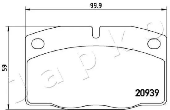 Bremsbelagsatz, Scheibenbremse Vorderachse JAPKO 500406 Bild Bremsbelagsatz, Scheibenbremse Vorderachse JAPKO 500406