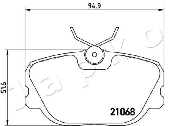 Bremsbelagsatz, Scheibenbremse Vorderachse JAPKO 500415 Bild Bremsbelagsatz, Scheibenbremse Vorderachse JAPKO 500415