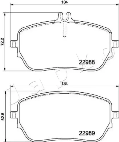 Bremsbelagsatz, Scheibenbremse JAPKO 500549 Bild Bremsbelagsatz, Scheibenbremse JAPKO 500549