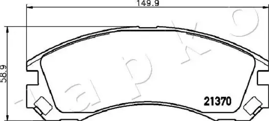 Bremsbelagsatz, Scheibenbremse JAPKO 500623 Bild Bremsbelagsatz, Scheibenbremse JAPKO 500623