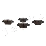 Bremsbelagsatz, Scheibenbremse Hinterachse JAPKO 510004