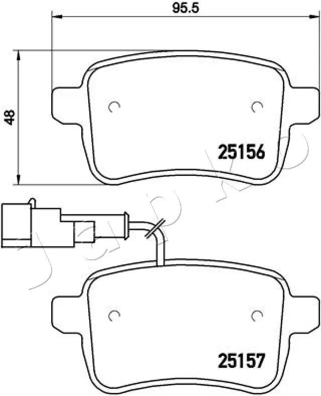 Bremsbelagsatz, Scheibenbremse JAPKO 510205 Bild Bremsbelagsatz, Scheibenbremse JAPKO 510205