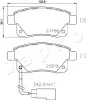 Bremsbelagsatz, Scheibenbremse Hinterachse JAPKO 510308 Bild Bremsbelagsatz, Scheibenbremse Hinterachse JAPKO 510308