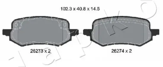 Bremsbelagsatz, Scheibenbremse Hinterachse JAPKO 510323 Bild Bremsbelagsatz, Scheibenbremse Hinterachse JAPKO 510323