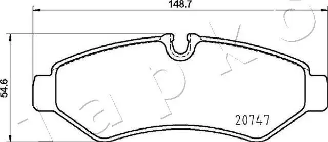 Bremsbelagsatz, Scheibenbremse JAPKO 510535 Bild Bremsbelagsatz, Scheibenbremse JAPKO 510535