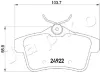 Bremsbelagsatz, Scheibenbremse Hinterachse JAPKO 510604 Bild Bremsbelagsatz, Scheibenbremse Hinterachse JAPKO 510604