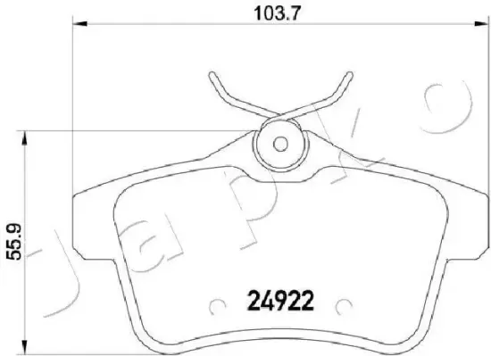 Bremsbelagsatz, Scheibenbremse Hinterachse JAPKO 510604 Bild Bremsbelagsatz, Scheibenbremse Hinterachse JAPKO 510604
