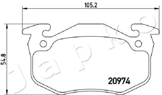 Bremsbelagsatz, Scheibenbremse JAPKO 510611 Bild Bremsbelagsatz, Scheibenbremse JAPKO 510611