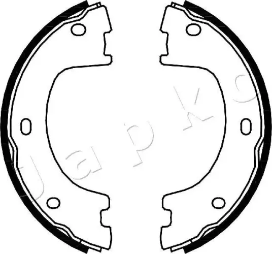 Bremsbackensatz Hinterachse JAPKO 550505 Bild Bremsbackensatz Hinterachse JAPKO 550505