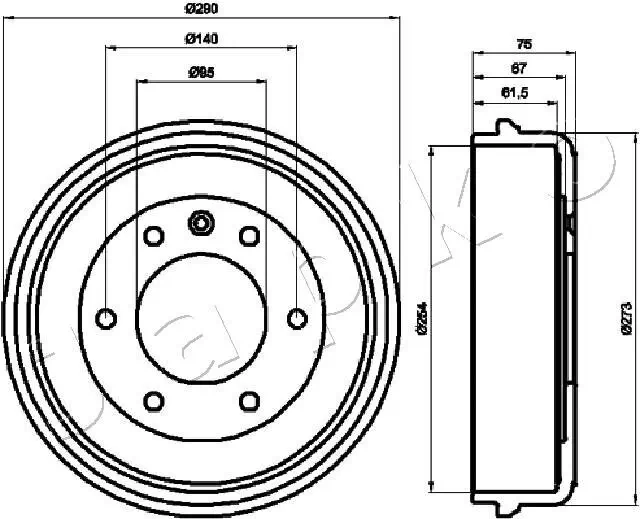 Bremstrommel JAPKO 560410