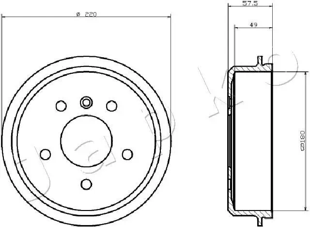 Bremstrommel JAPKO 560500