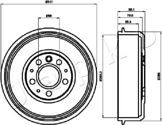 Bremstrommel JAPKO 560914 Bild Bremstrommel JAPKO 560914