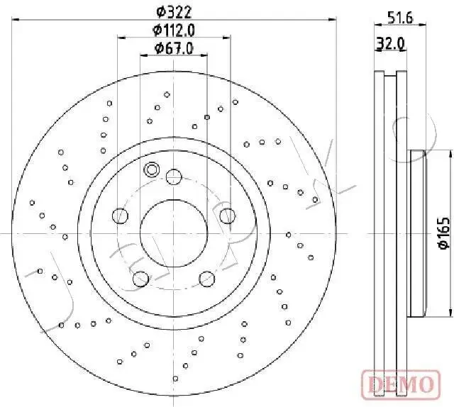 Bremsscheibe JAPKO 600528C