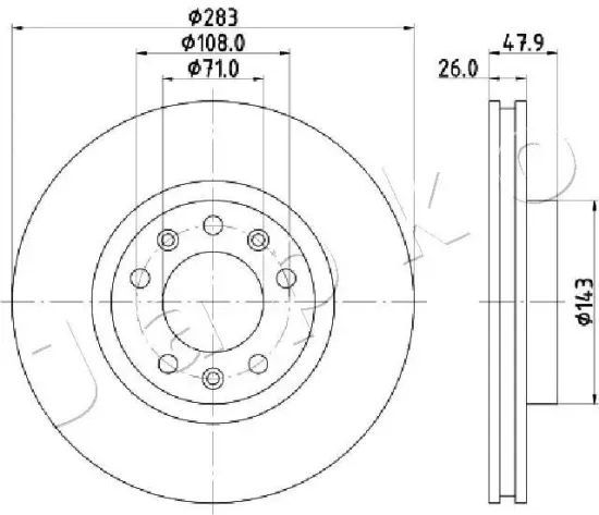 Bremsscheibe JAPKO 600637 Bild Bremsscheibe JAPKO 600637