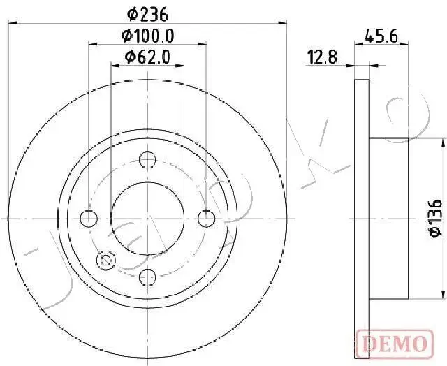 Bremsscheibe Vorderachse JAPKO 600946C