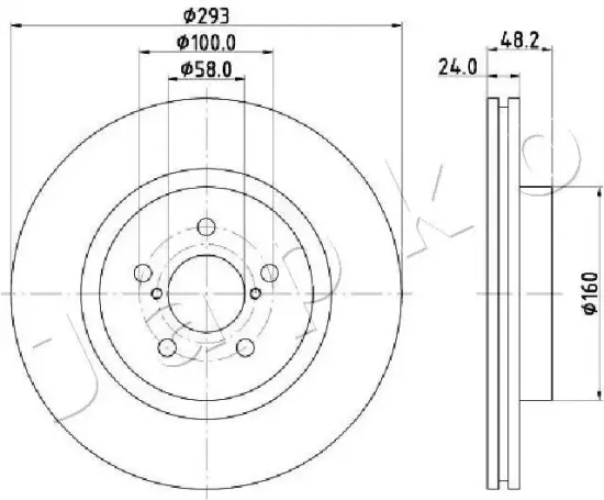Bremsscheibe Vorderachse JAPKO 60715C Bild Bremsscheibe Vorderachse JAPKO 60715C