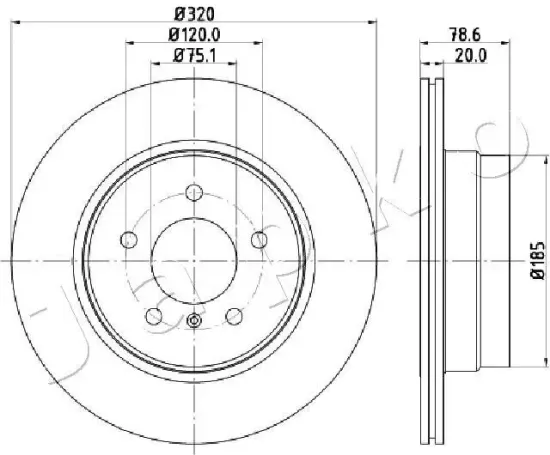 Bremsscheibe JAPKO 610129 Bild Bremsscheibe JAPKO 610129