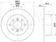 Bremsscheibe Hinterachse JAPKO 610235C