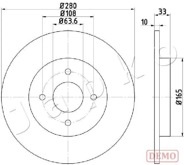 Bremsscheibe JAPKO 610304C