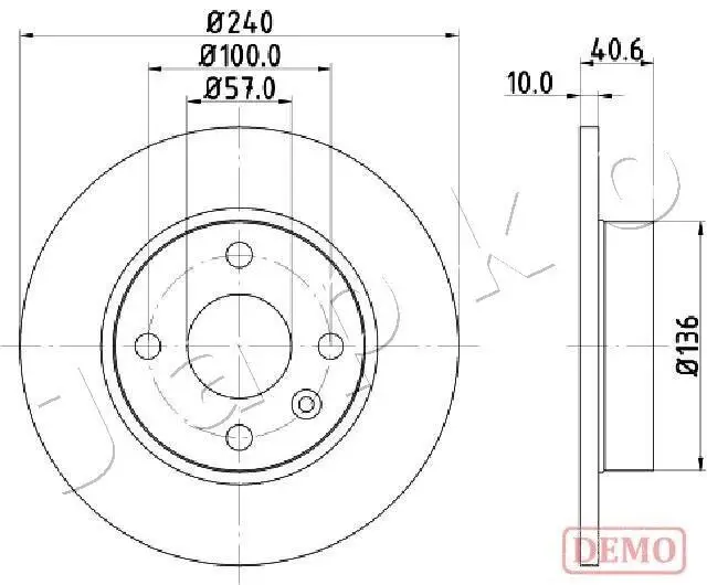 Bremsscheibe JAPKO 610405C