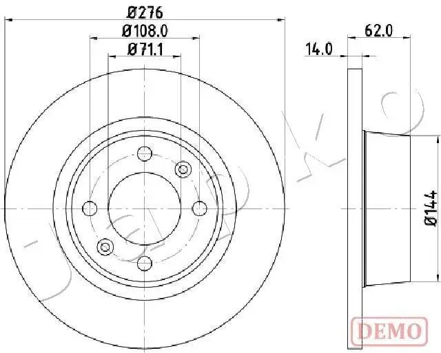 Bremsscheibe Hinterachse JAPKO 610604C