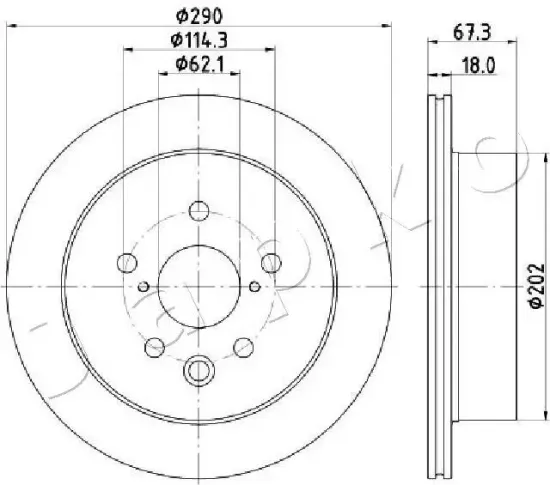 Bremsscheibe Hinterachse JAPKO 61257C Bild Bremsscheibe Hinterachse JAPKO 61257C
