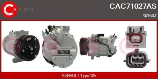 Kompressor, Klimaanlage 12 V CASCO CAC71027AS Bild Kompressor, Klimaanlage 12 V CASCO CAC71027AS