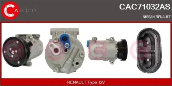 Kompressor, Klimaanlage 12 V CASCO CAC71032AS Bild Kompressor, Klimaanlage 12 V CASCO CAC71032AS