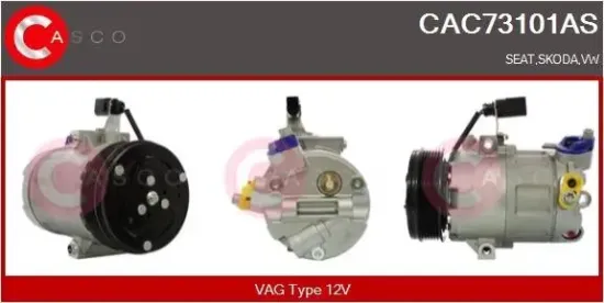 Kompressor, Klimaanlage 12 V CASCO CAC73101AS Bild Kompressor, Klimaanlage 12 V CASCO CAC73101AS