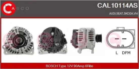 Generator 12 V CASCO CAL10114AS Bild Generator 12 V CASCO CAL10114AS