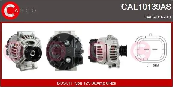 Generator 12 V CASCO CAL10139AS